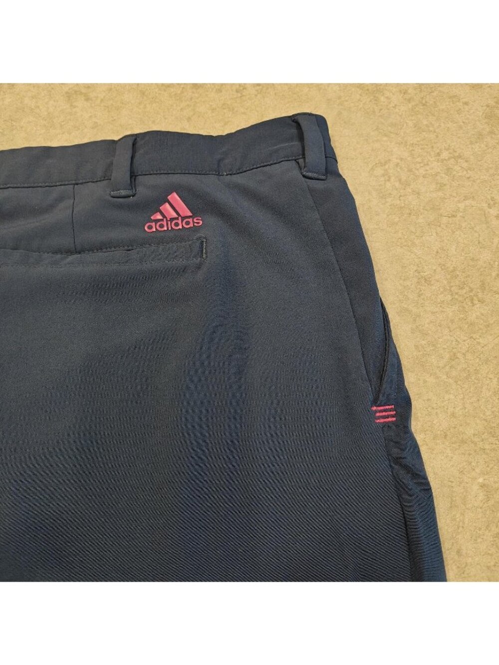 Adidas Golf Shorts Mens 42 Blue Stretch Flat Front Pockets Casual Performance